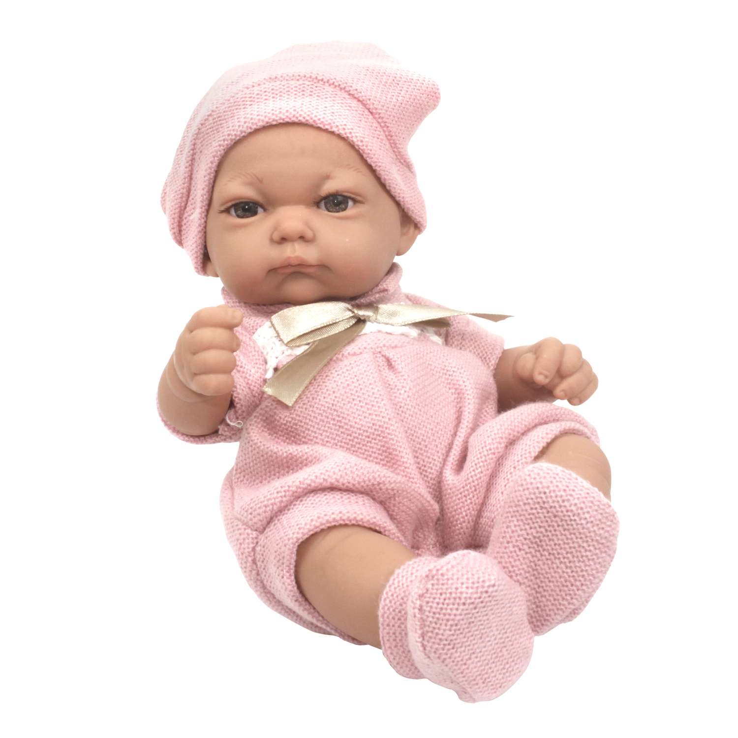 Кукла пупс 1TOY Premium реборн 25 см в розовом комбинезоне пинетках и шапочке Т15467 - фото 2
