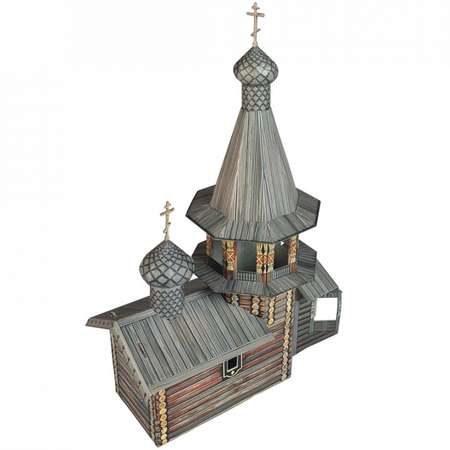Сборная модель Умная бумага Архитектура Деревянная церковь 039