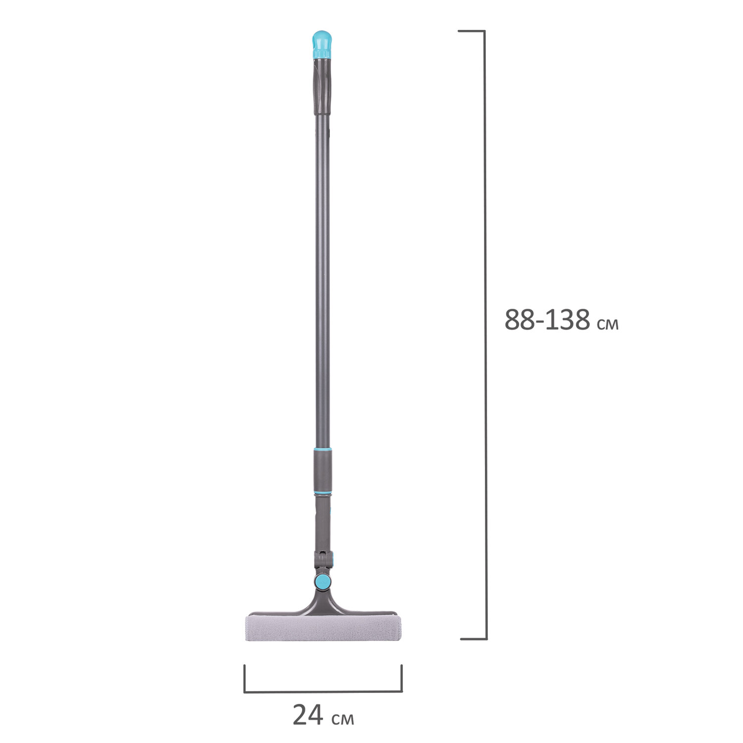 Стекломойка Лайма вращающаяся со сгоном для мытья окон телескопическая ручка 88-138 см - фото 3