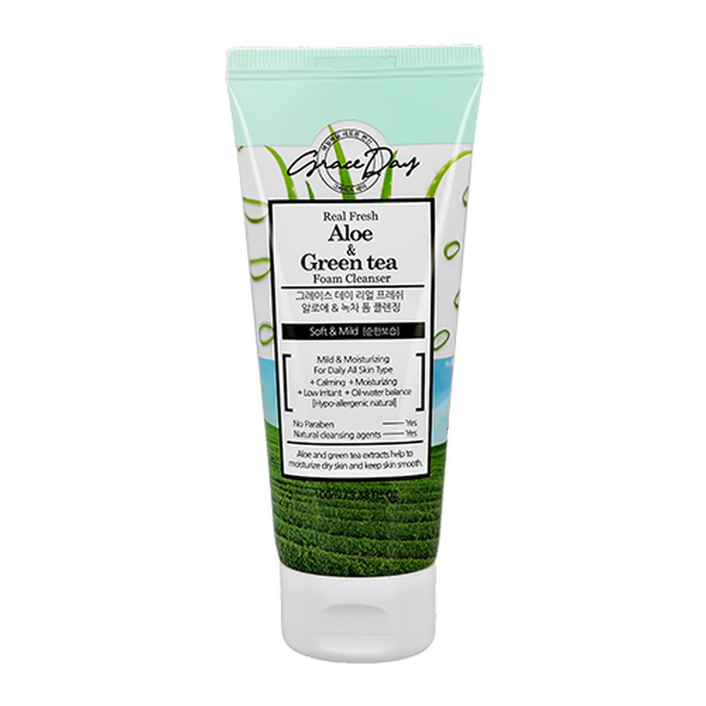 Пенка для умывания grace. Grace Day real Fresh Aloe & Green Tea Foam Cleanser. Grace Day real Fresh Mugwort Tea Tree Foam Cleanser. Умывалка для лица Grace Day. Пенка Grace Day.