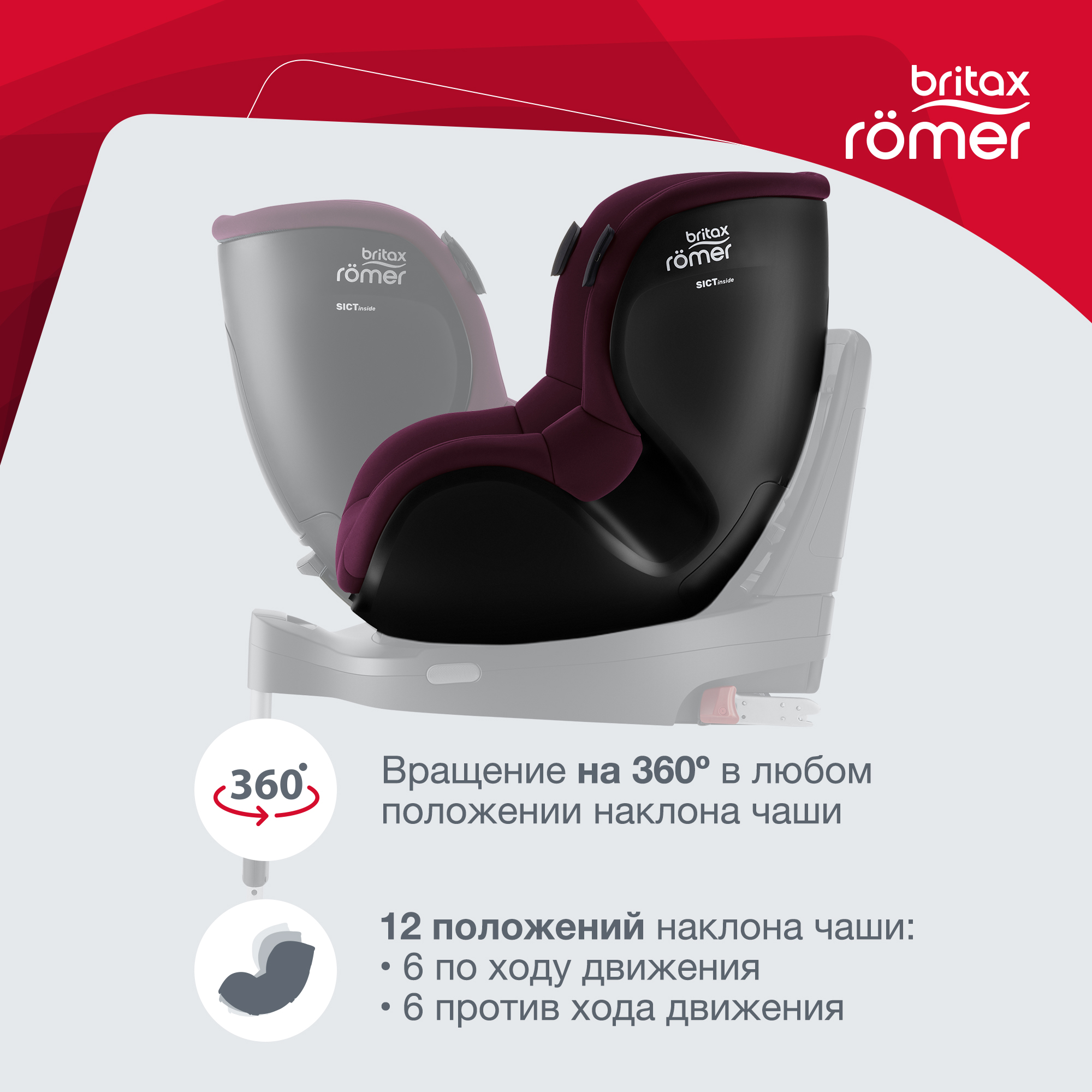 Детское автокресло Britax Roemer DUALFIX iSENSE Burgundy Red - фото 4