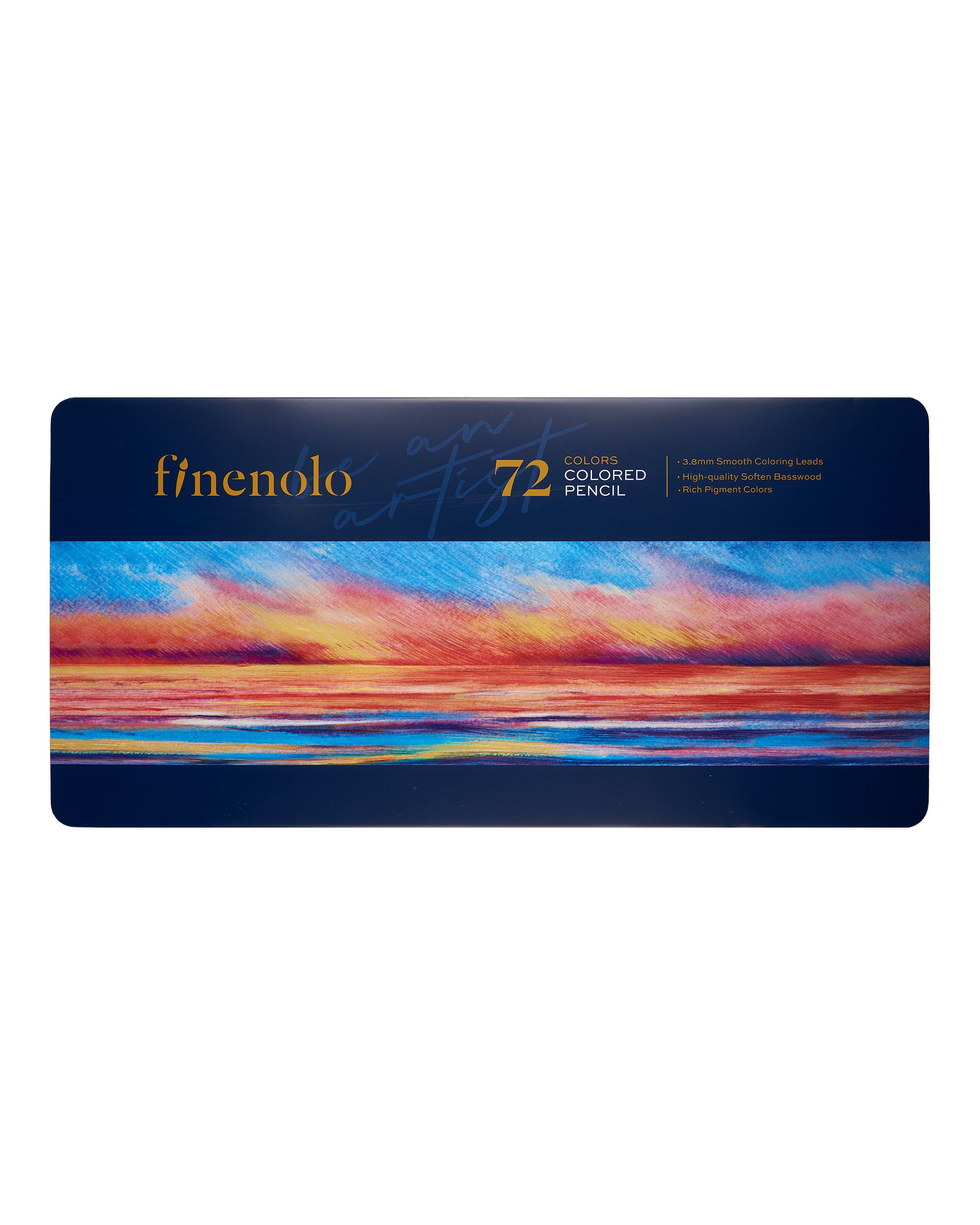 Набор цветных карандашей Finenolo 72 цвета в металлическом пенале - фото 1