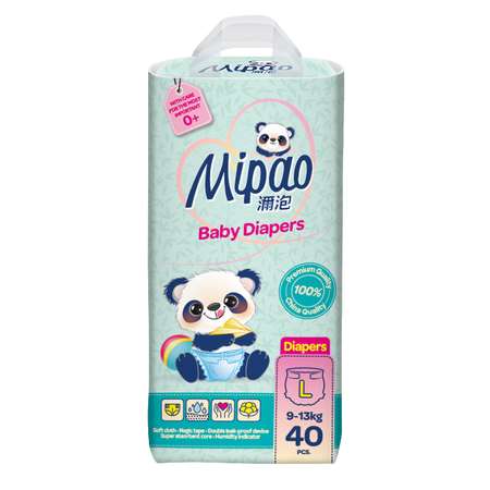 Подгузники Mipao детские L 9-13 кг 40 шт