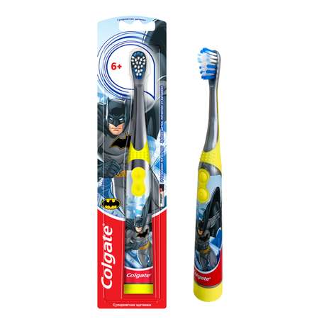 Зубная щетка Colgate Batman супермягкая электрическая Серая