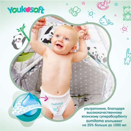 Подгузники-трусики Youkosoft Ультратонкие XL 12-17кг 34 шт.