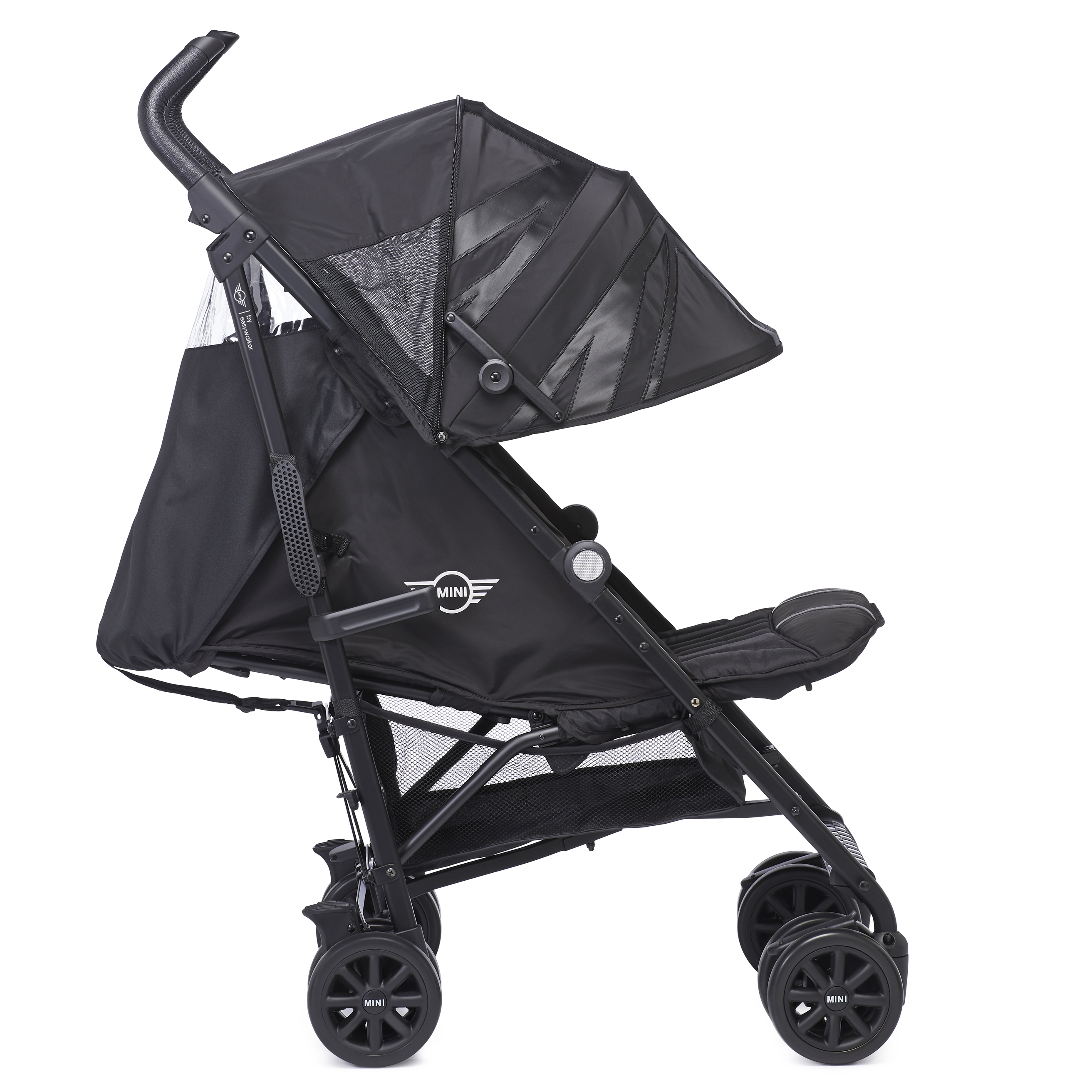 Коляска Easywalker Mini Buggy+ LXRY Black с бампером - фото 4