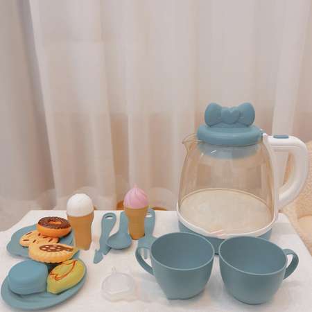Игровой набор чайник ТОТОША с паром звуком и светом голубой