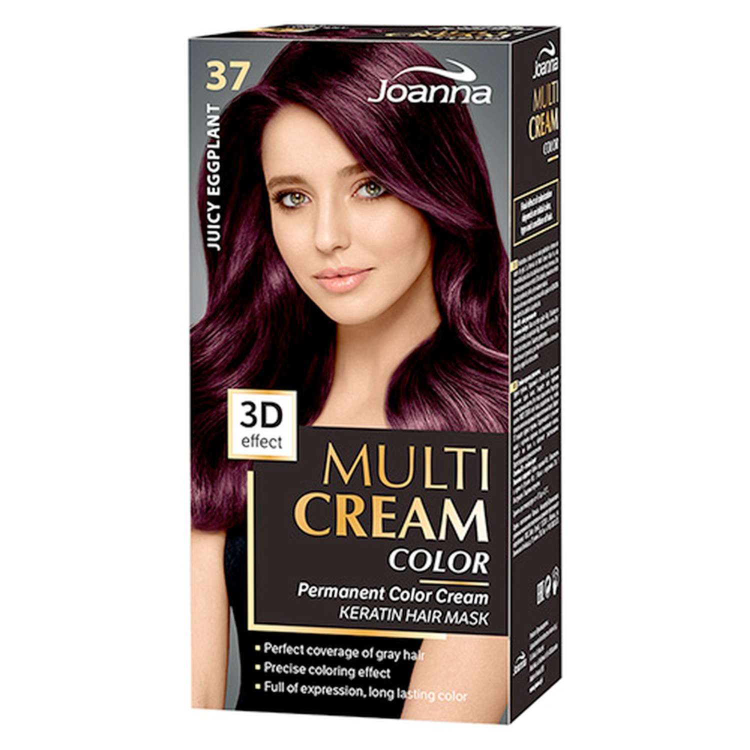 Краска для волос JOANNA Multi cream 3d Сочный баклажан (тон 37) - фото 4