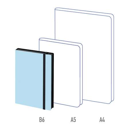 Ежедневник Berlingo недатированный В6 136 листов Instinct кожзам черный и аквамарин с резинкой