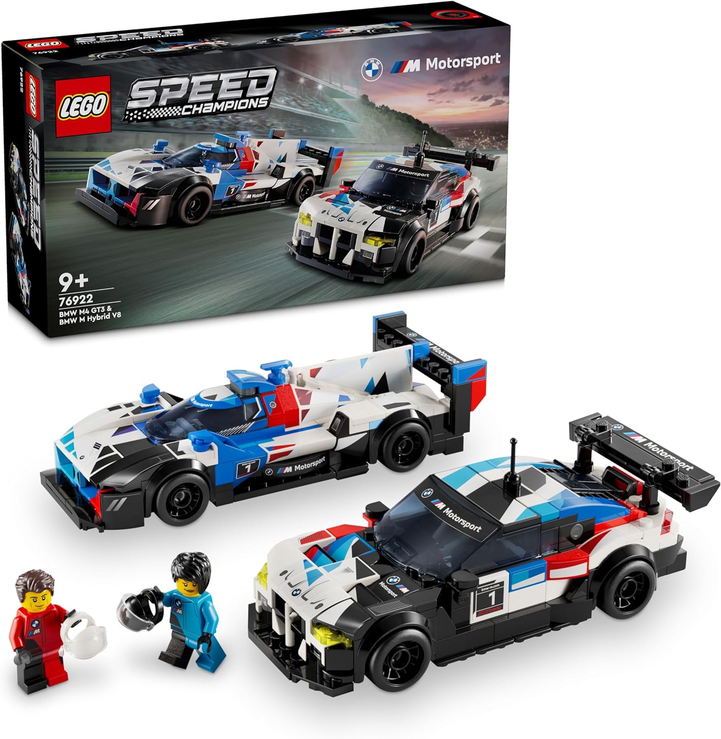 Конструктор LEGO Speed Champions Гоночные автомобили BMW M4 GT3 и BMW M Hybrid V8 76922 - фото 1