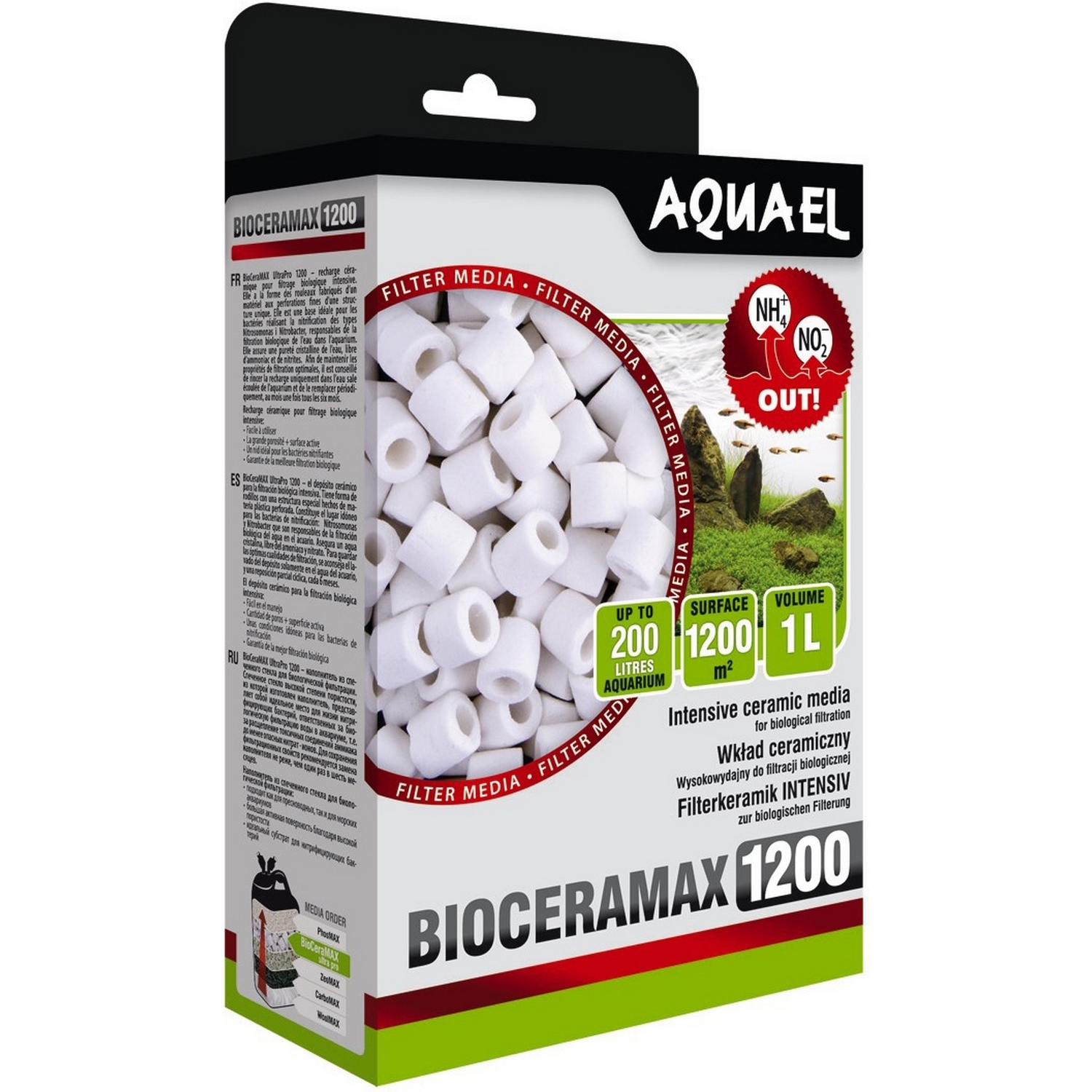 Наполнитель для аквариумных фильтров AQUAEL Bioceramax 1200 1л - фото 1