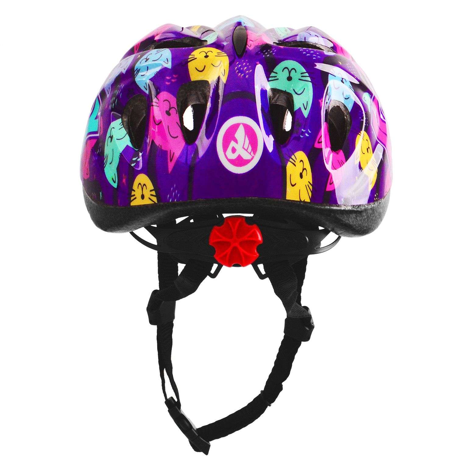 Шлем детский RGX Kitty фиолетовый с регулировкой размера (50-57) - фото 4