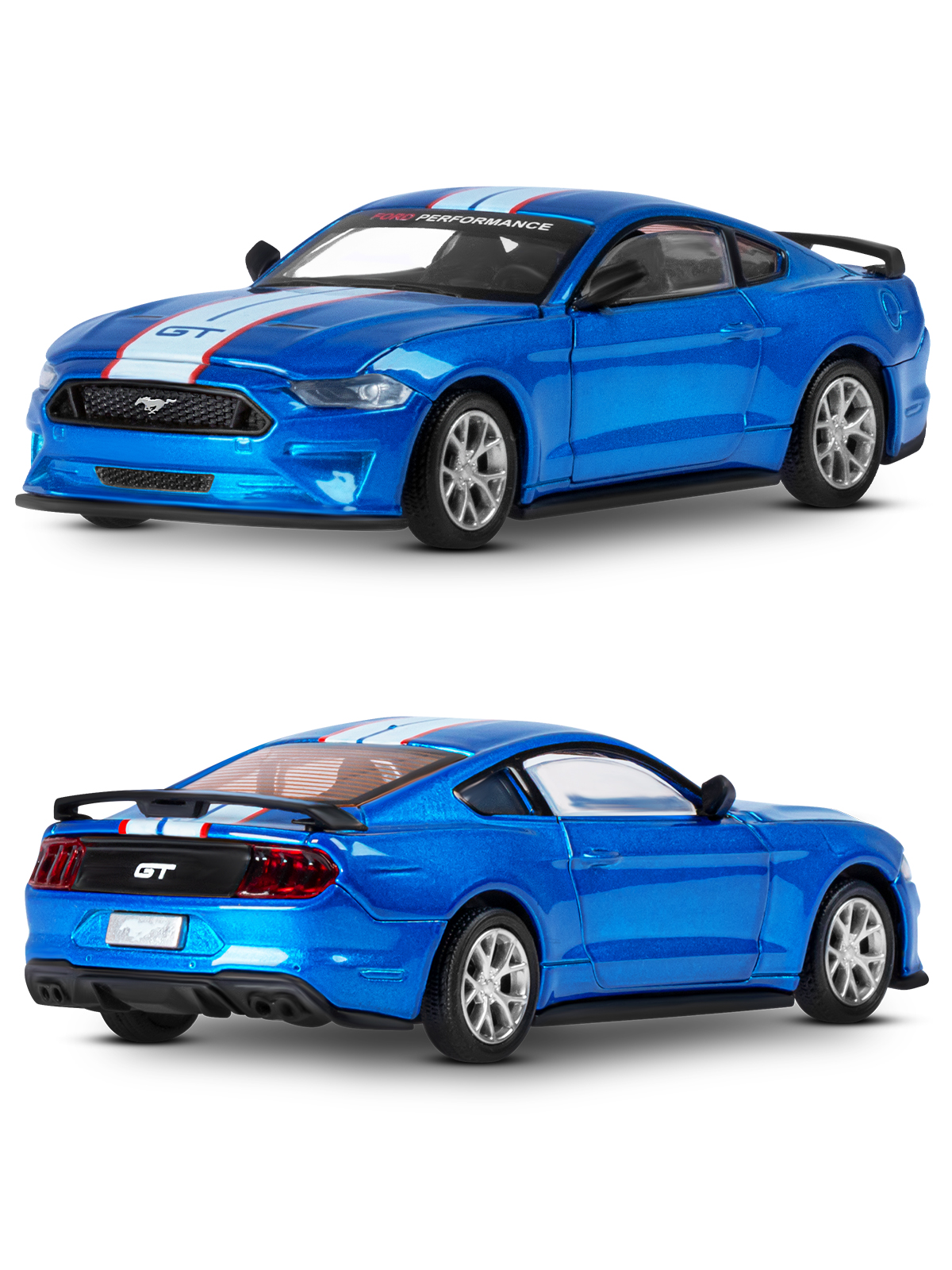 Автомобиль AUTODRIVE Ford Mustang Сборная модель 1:42 синий JB1251640 - фото 11