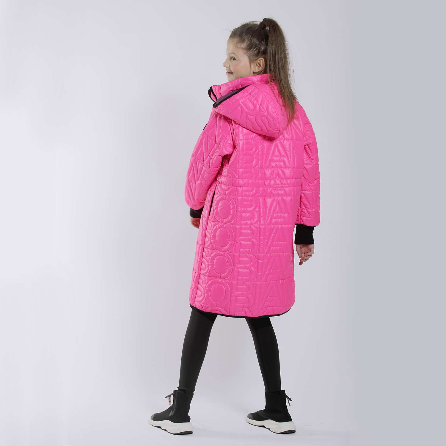 Пальто Orso Bianco OB41031-12_ярк.розовый/сливовый - фото 5