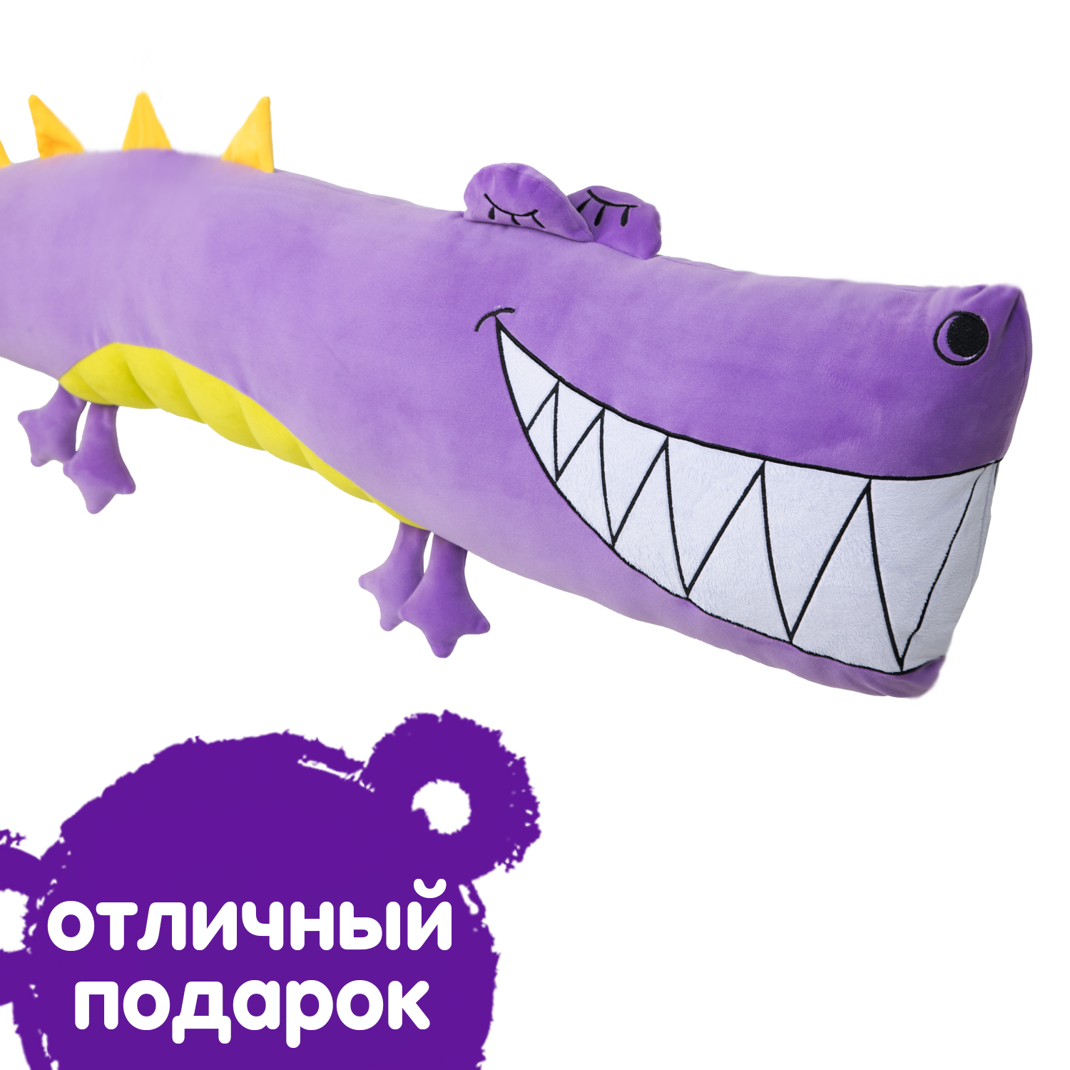 Мягкая игрушка KULT of toys подушка-крокодил 90см - фото 5