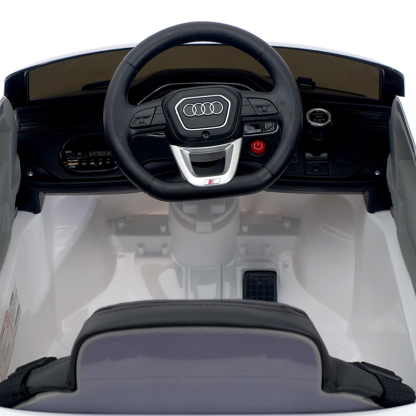 Электромобиль Sima-Land Audi Q8 EVA колеса кожаное сидение цвет белый - фото 6
