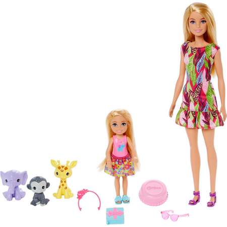 Набор игровой Barbie 2куклы +3питомца GTM82