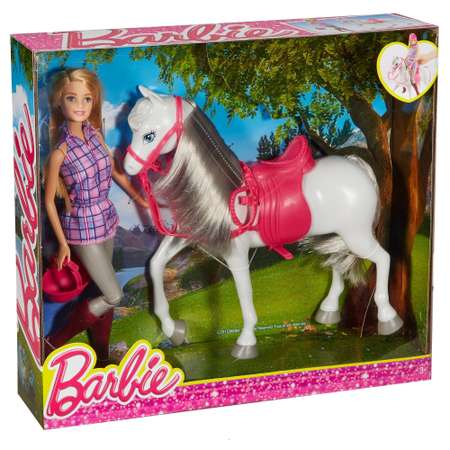 Кукла Barbie Barbie и лошадь DHB68