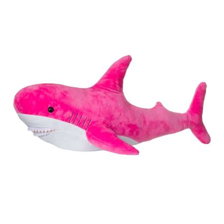 Мягкая игрушка МАЛЬВИНА Акула 50 см розовая