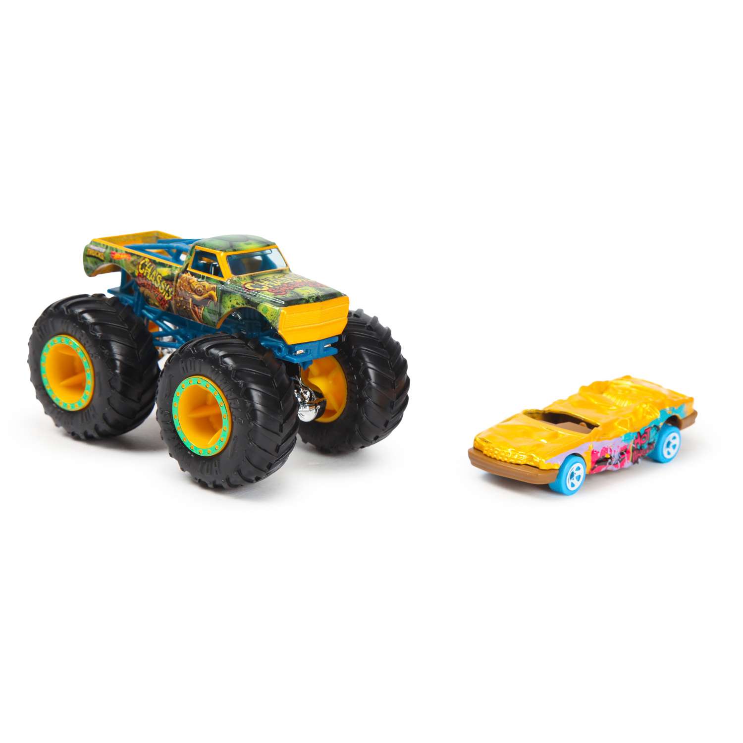 Машина Hot Wheels Monster Truck Chassis Snapper HKM09 GRH81 - фото 1