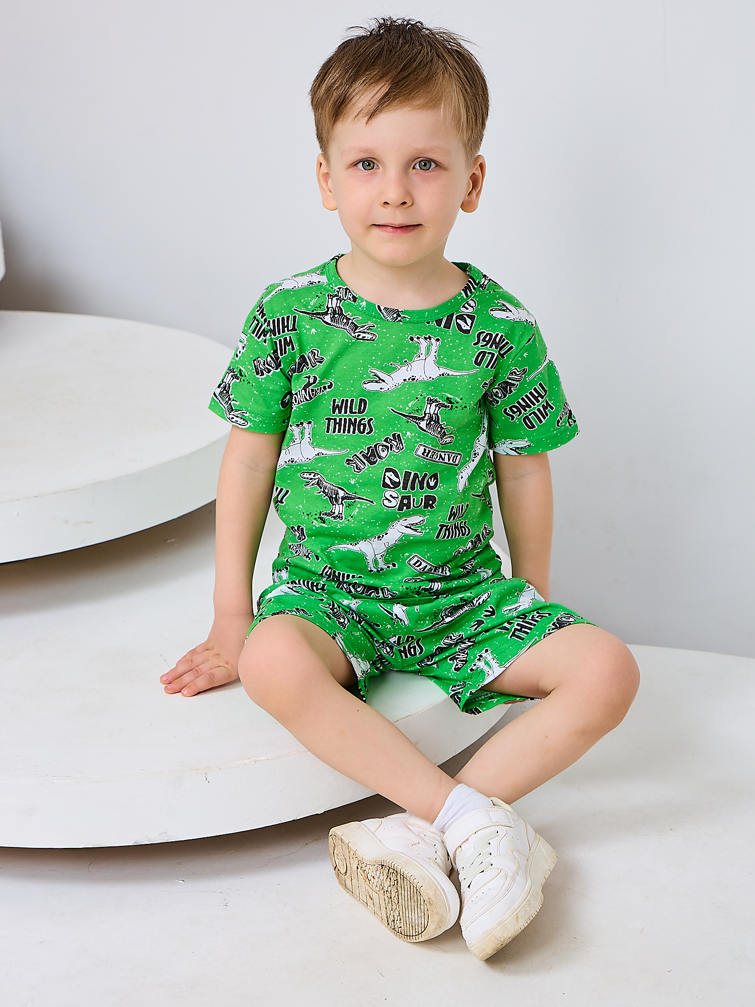 Костюм Mil Art kids 1902201547SUIT-SHORTS-LETO-GREEN - фото 4