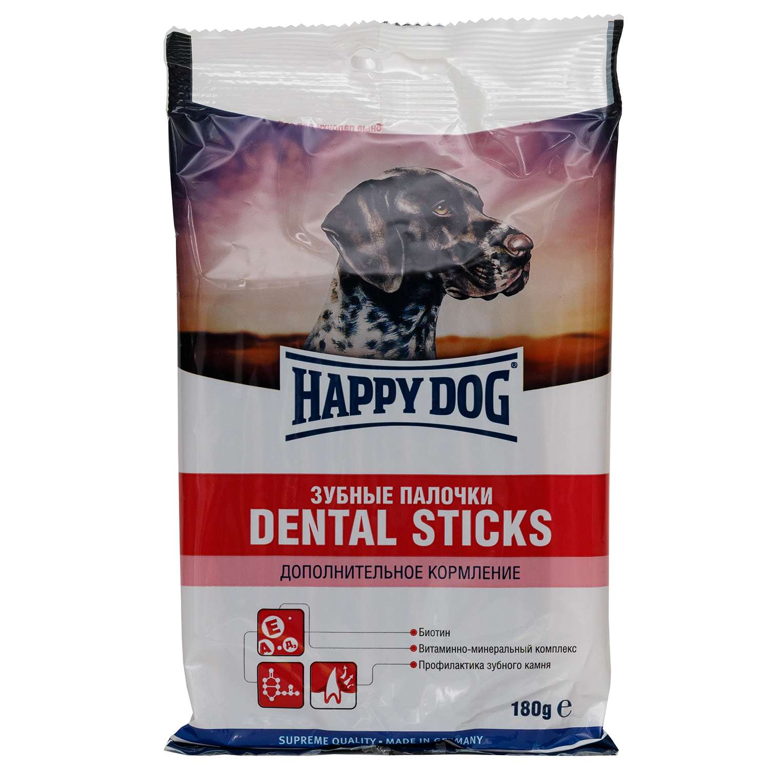 Лакомство для собак Happy Dog Зубные Палочки мясо-злаки 180г - фото 1