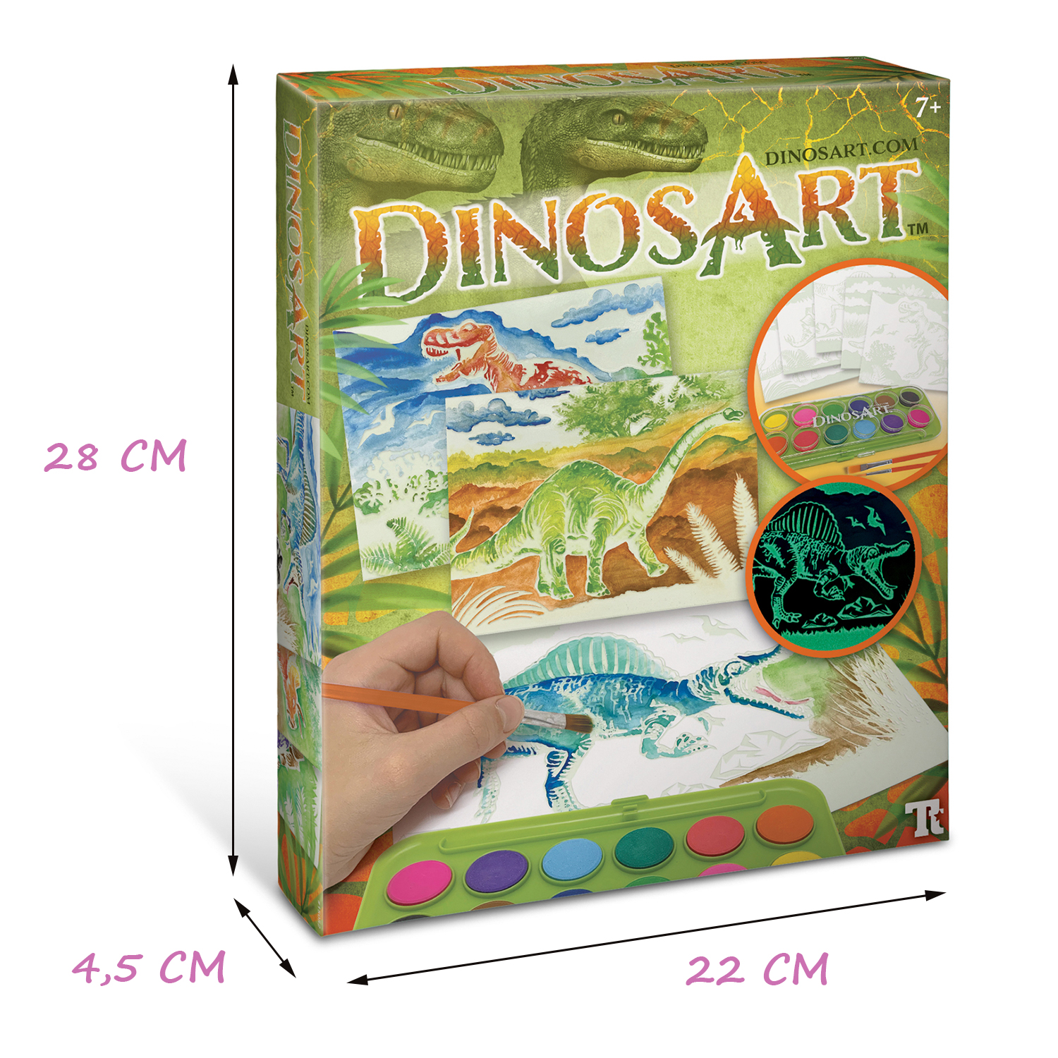 Набор для рисования DinosArt с палитрой и готовыми эскизами - фото 6