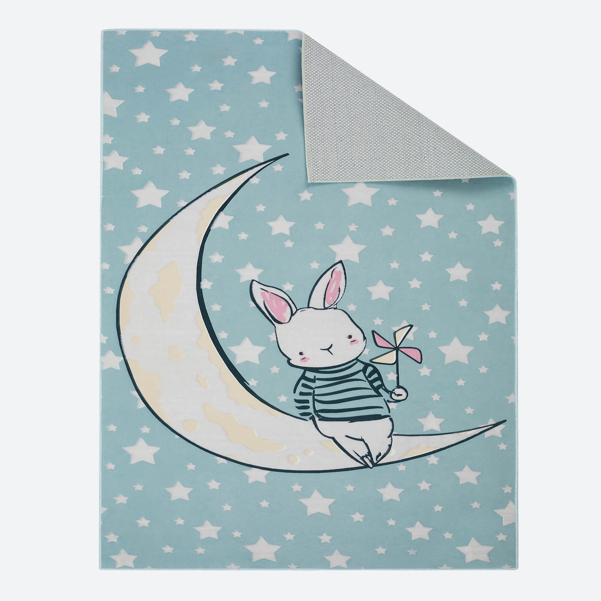 Ковер Chistetika детский Bunny Light blue 90х160 - фото 2