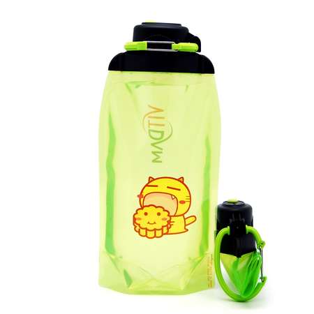Бутылка для воды складная VITDAM светло зеленая 860мл B086YGS 209