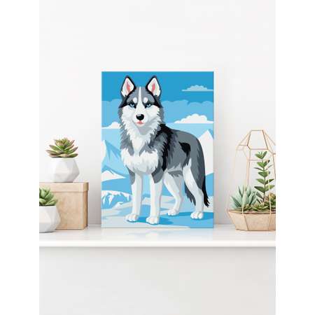 Картина по номерам Hobby Paint размером 15х21 см Северный волк