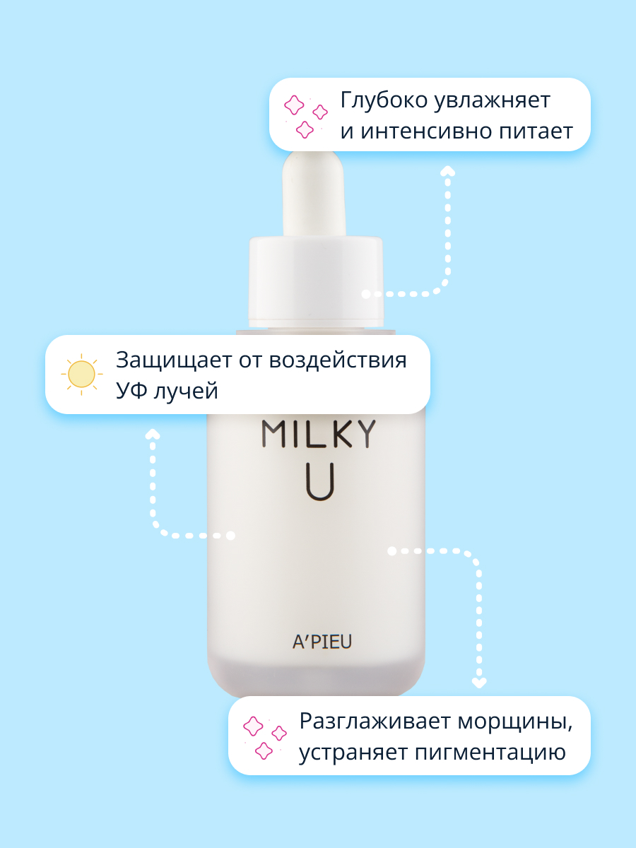 Сыворотка для лица APieu Milky u 35 мл - фото 3