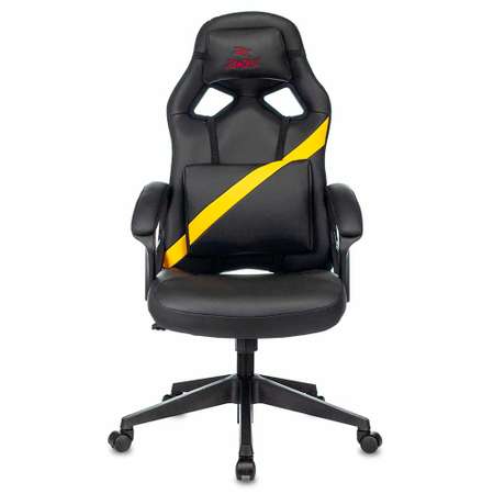 Кресло компьютерное Бюрократ Zombie DRIVER черный/желтый