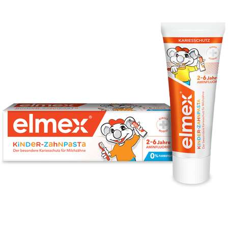 Набор зубных паст Elmex для детей 2-6 и 6-12 лет и взрослая сенситив плюс 3 шт.