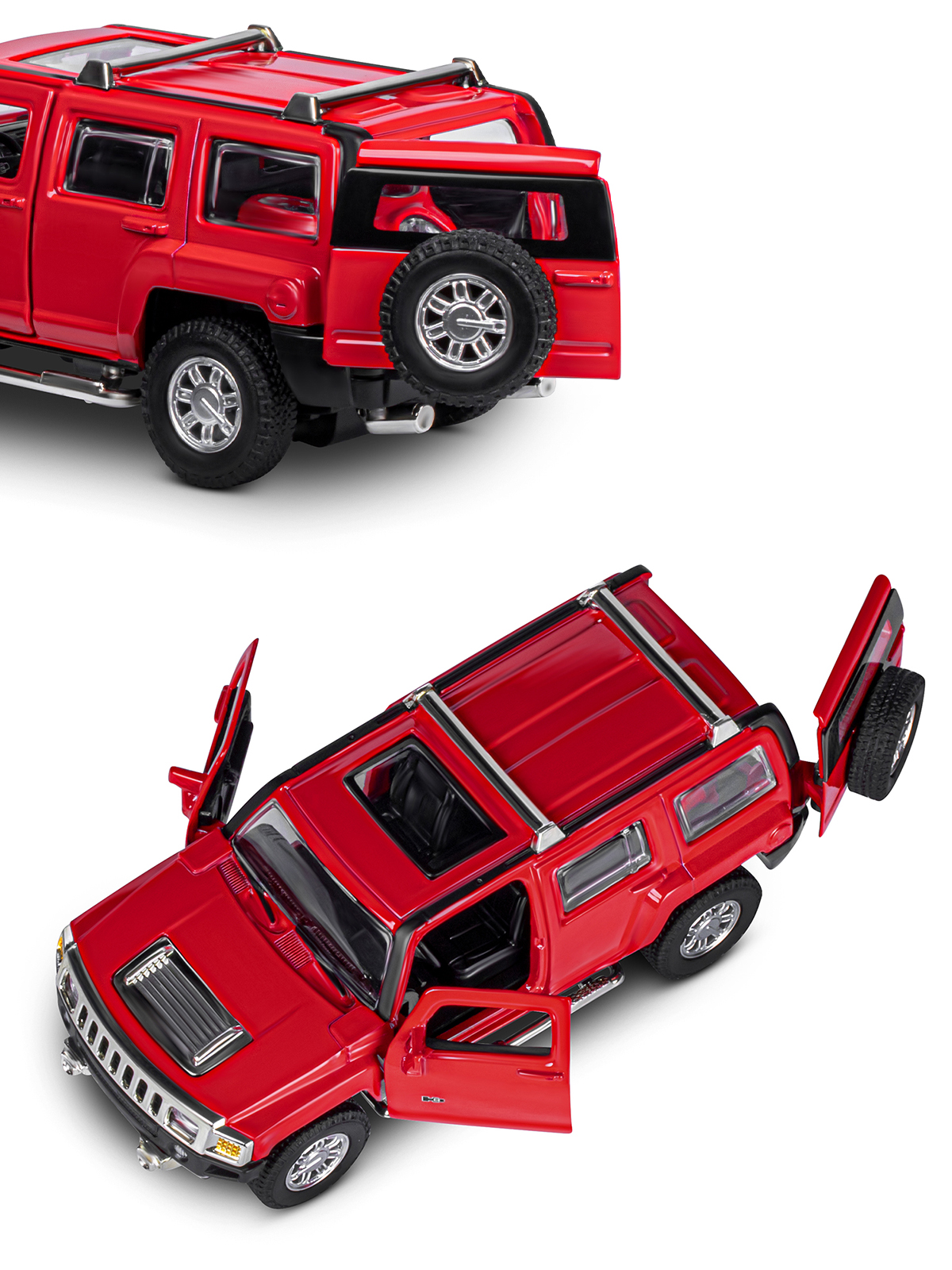 Внедорожник АВТОпанорама Hummer 1:32 инерционный JB1251293 - фото 9