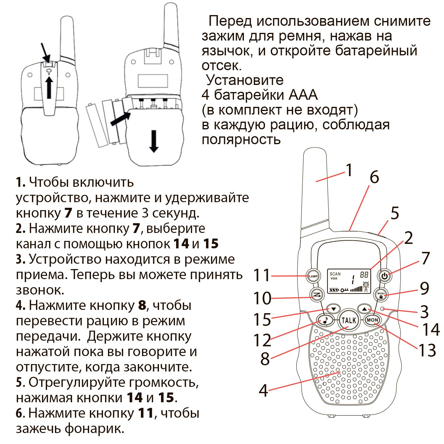 Развлекательный набор раций BONDIBON 2 штуки 8 каналов 10 мелодий серия Технический прогресс науки с Буки - фото 12