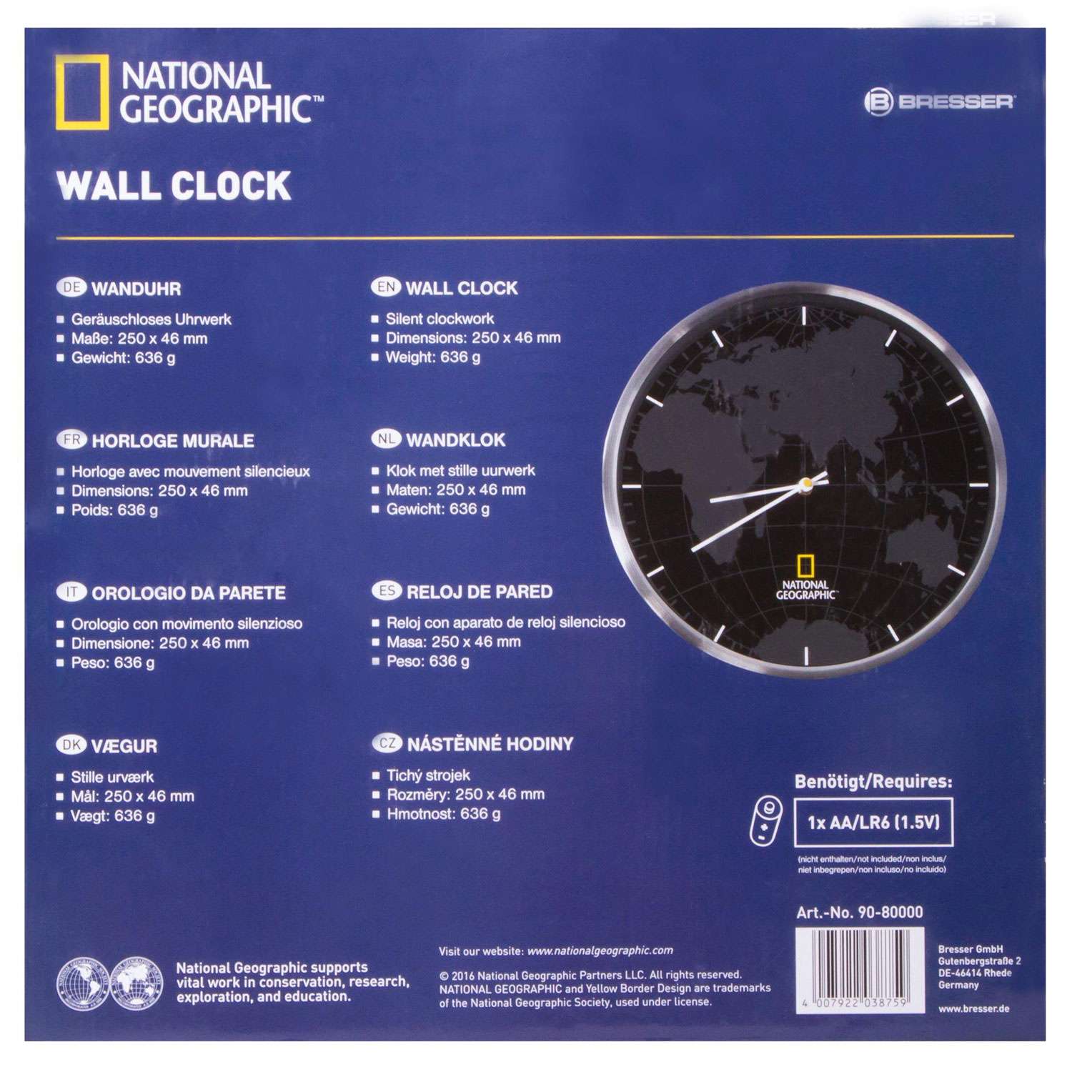 Часы настенные Bresser National Geographic 30 см - фото 8