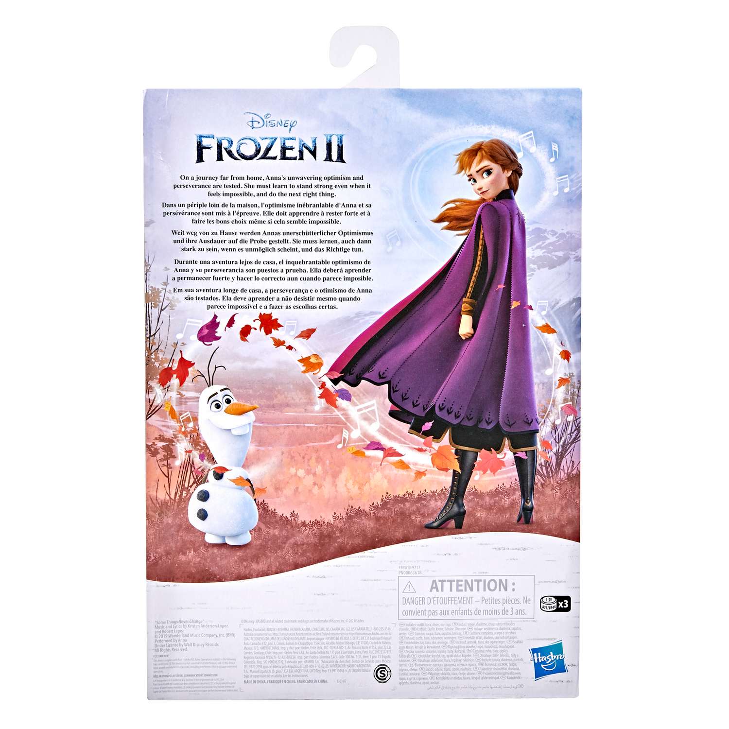 Кукла Disney Frozen Холодное сердце 2 Поющая Анна E88815X2 E88815X2 - фото 3