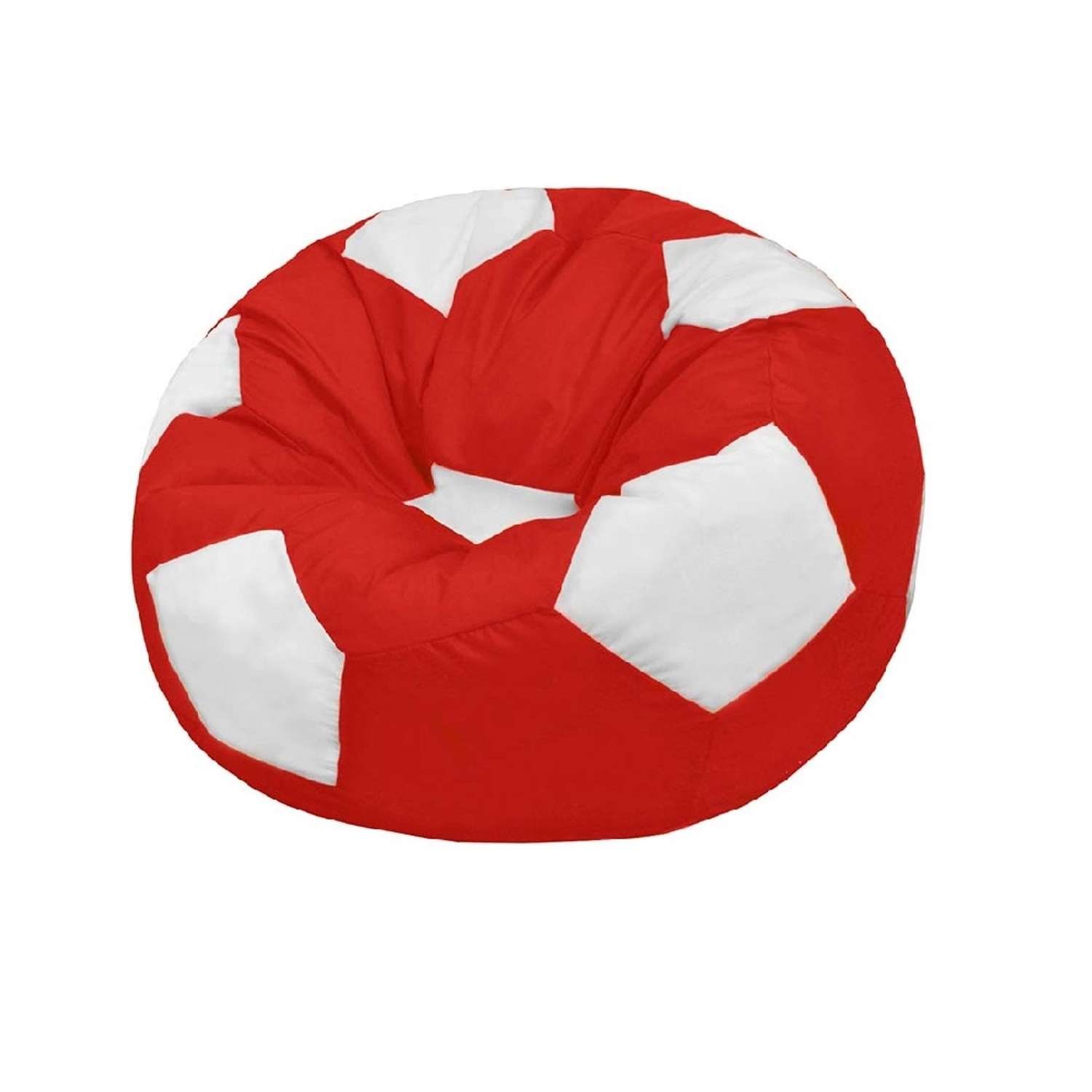 Кресло-мешок Пазитифчик Мяч 80х80см красно-белый - фото 1