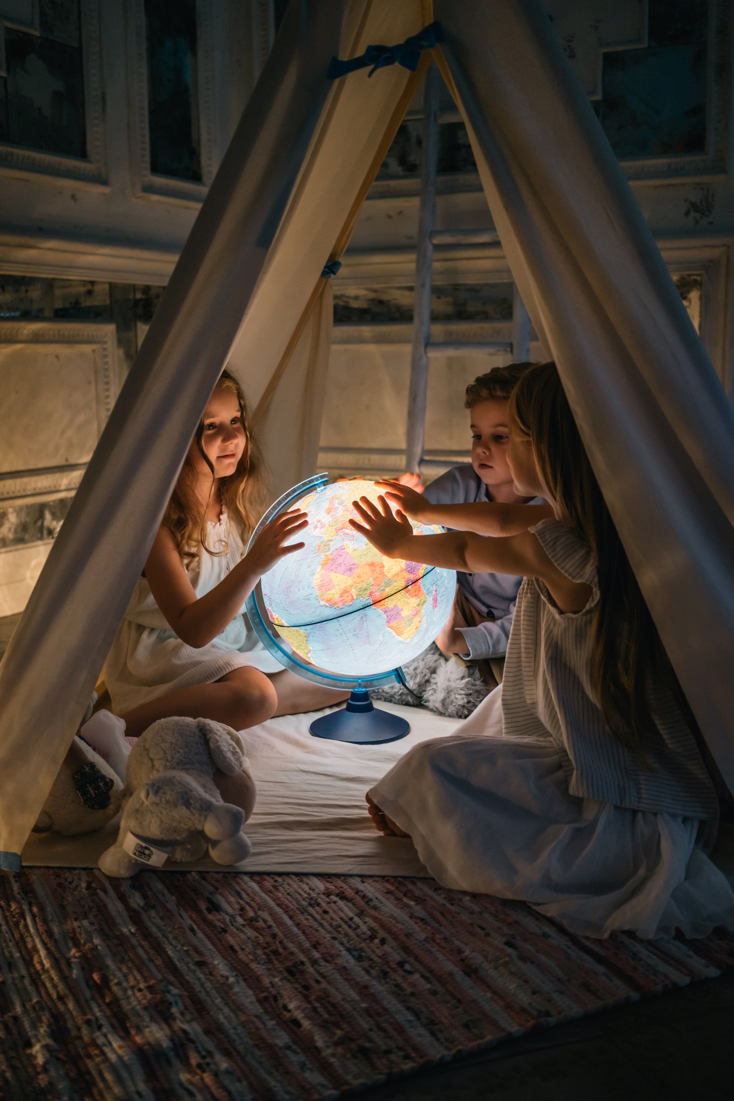 Глобус Globen Земли Интерактивный физико-политический рельефный с LED-подсветкой 25 см VR очки - фото 14