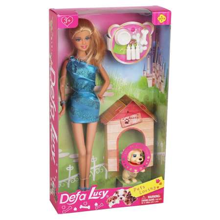 Кукла Lucy Наша Игрушка с щенком в комплекте 8 предметов