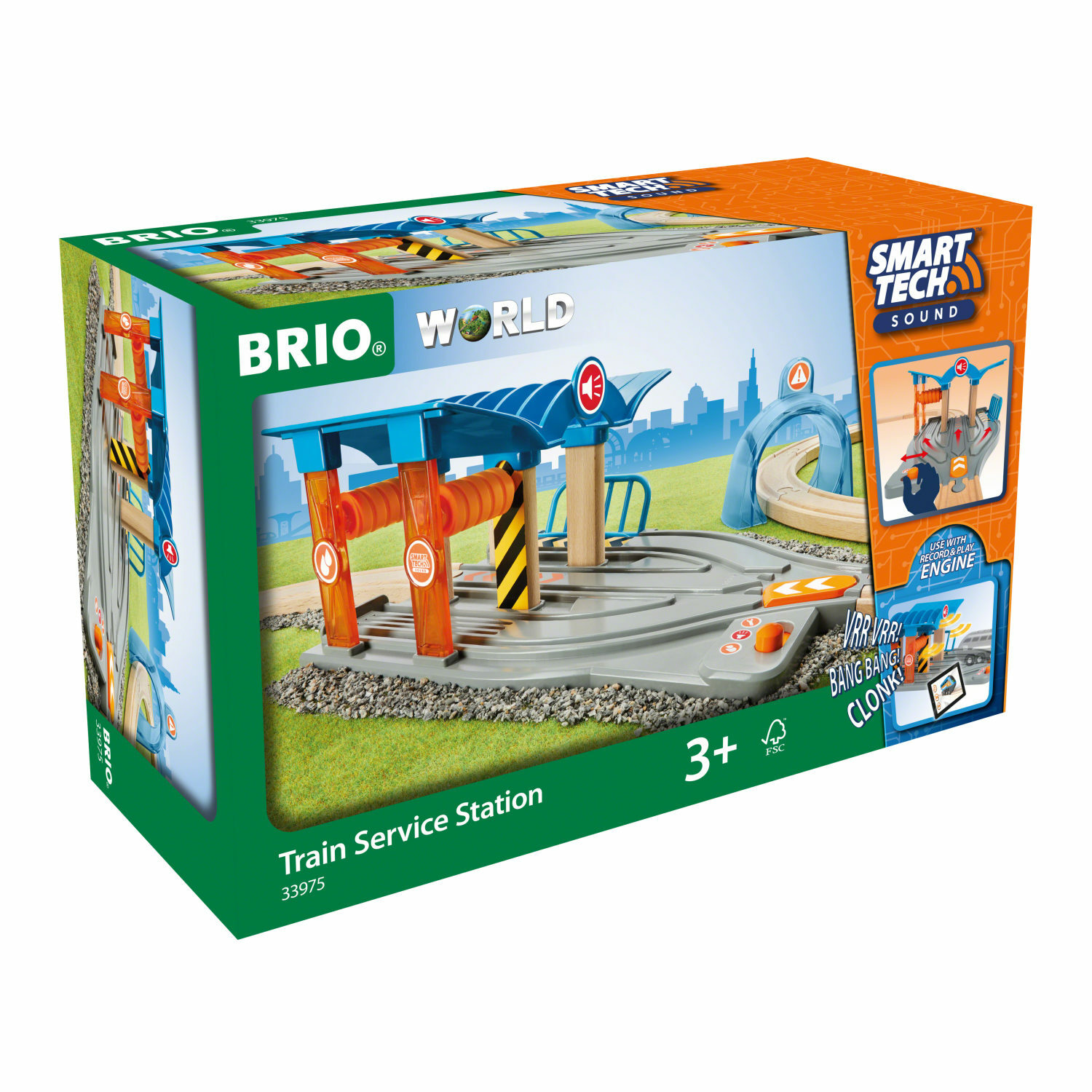 Игровой набор BRIO Smart Tech Sound станция для ремонта поездов с тоннелем 33975 - фото 7