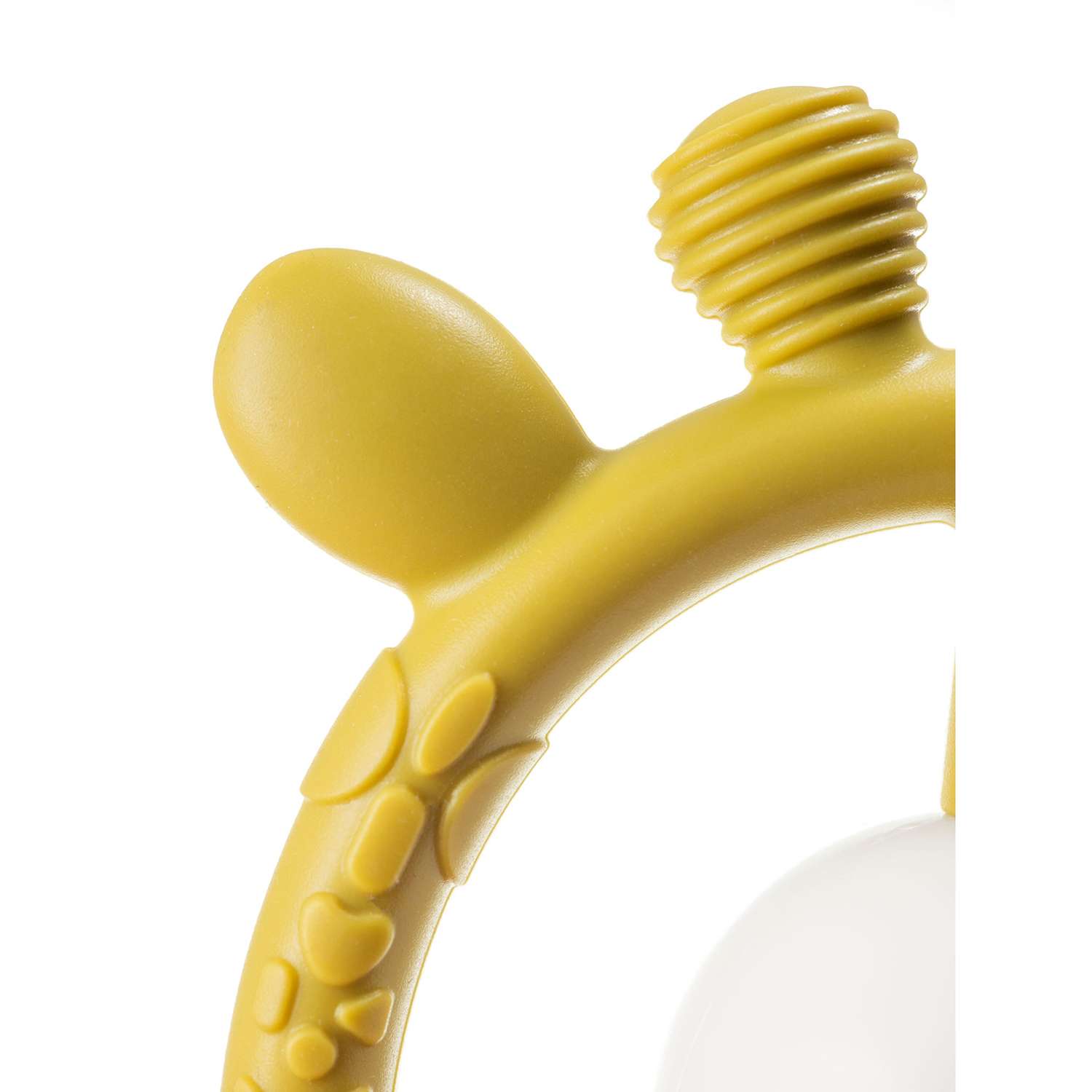 Погремушка-прорезыватель Miyoumi силиконовый Жирафик - Mustard - фото 2