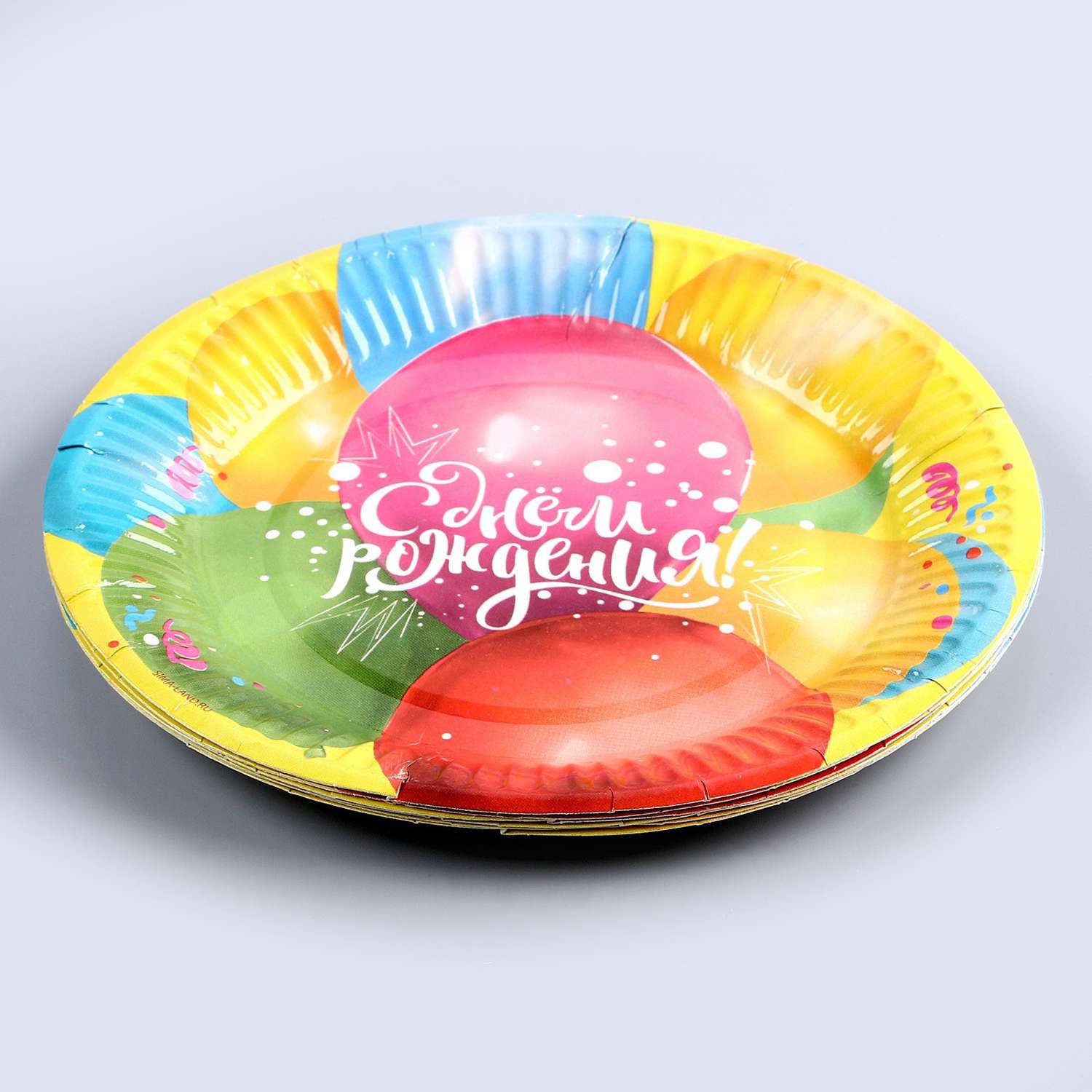 Набор бумажной посуды Страна карнавалия «С днем рождения воздушные шары» 6 тарелок 6 стаканов - фото 7