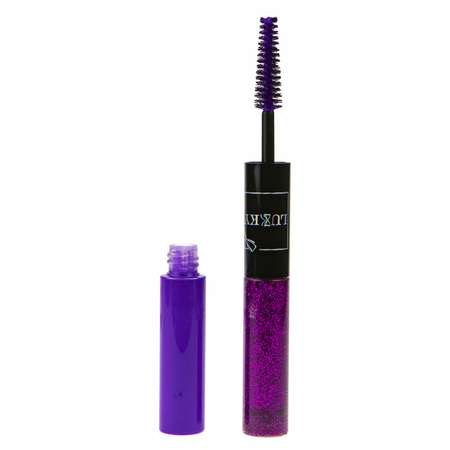 Набор косметики Lukky Дерзкий блеск тушь и блёстки для ресниц 2-в-1 фиолетовый с фиолетовыми блестками