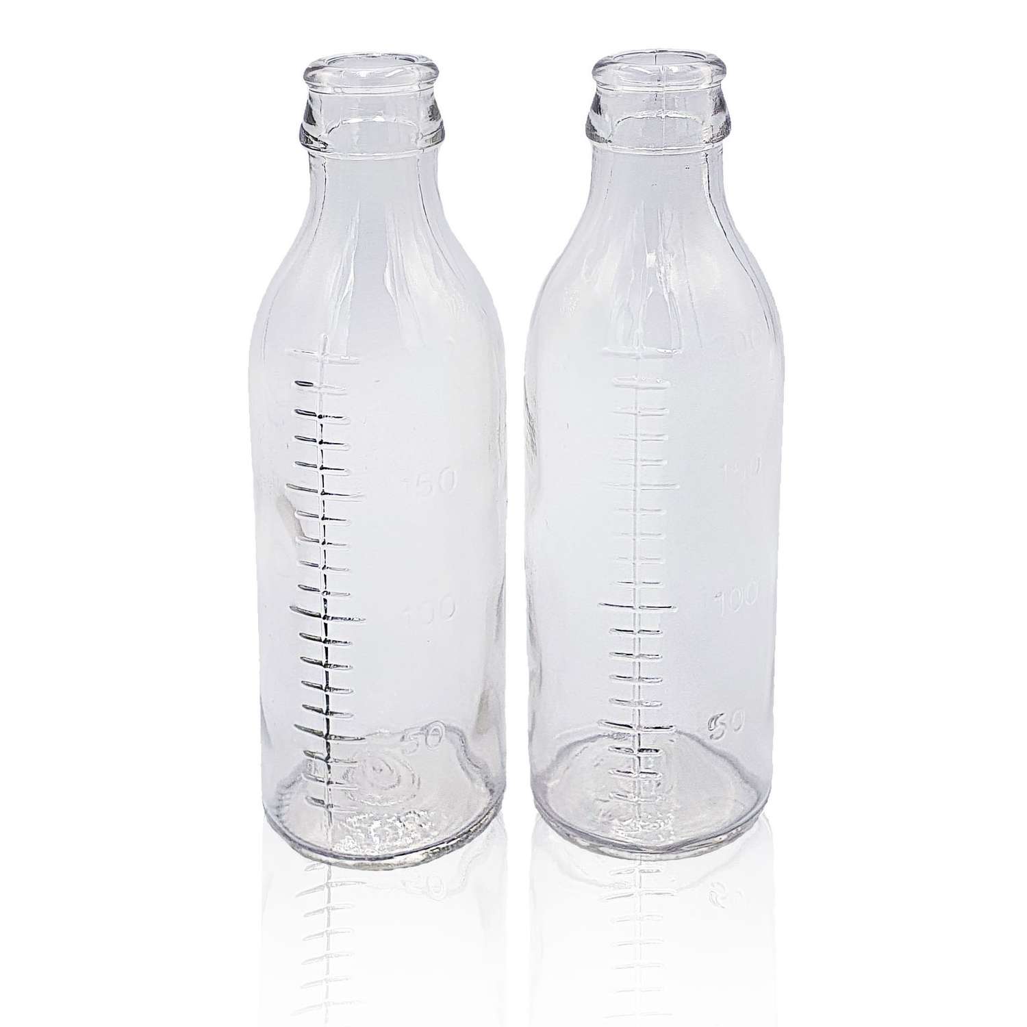 Бутылочка для кормления БДМ200 Littlebloom Молочная стеклянная 200мл 2 шт - фото 1