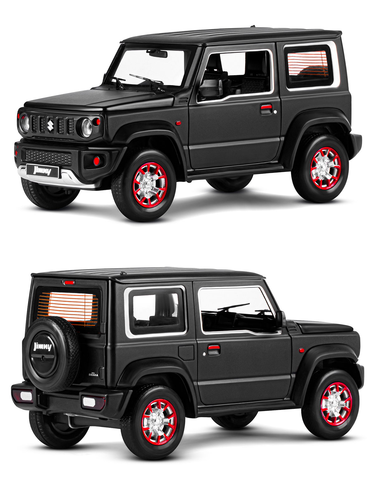 Внедорожник АВТОпанорама Suzuki Jimny 1:18 черный JB1251509 - фото 7