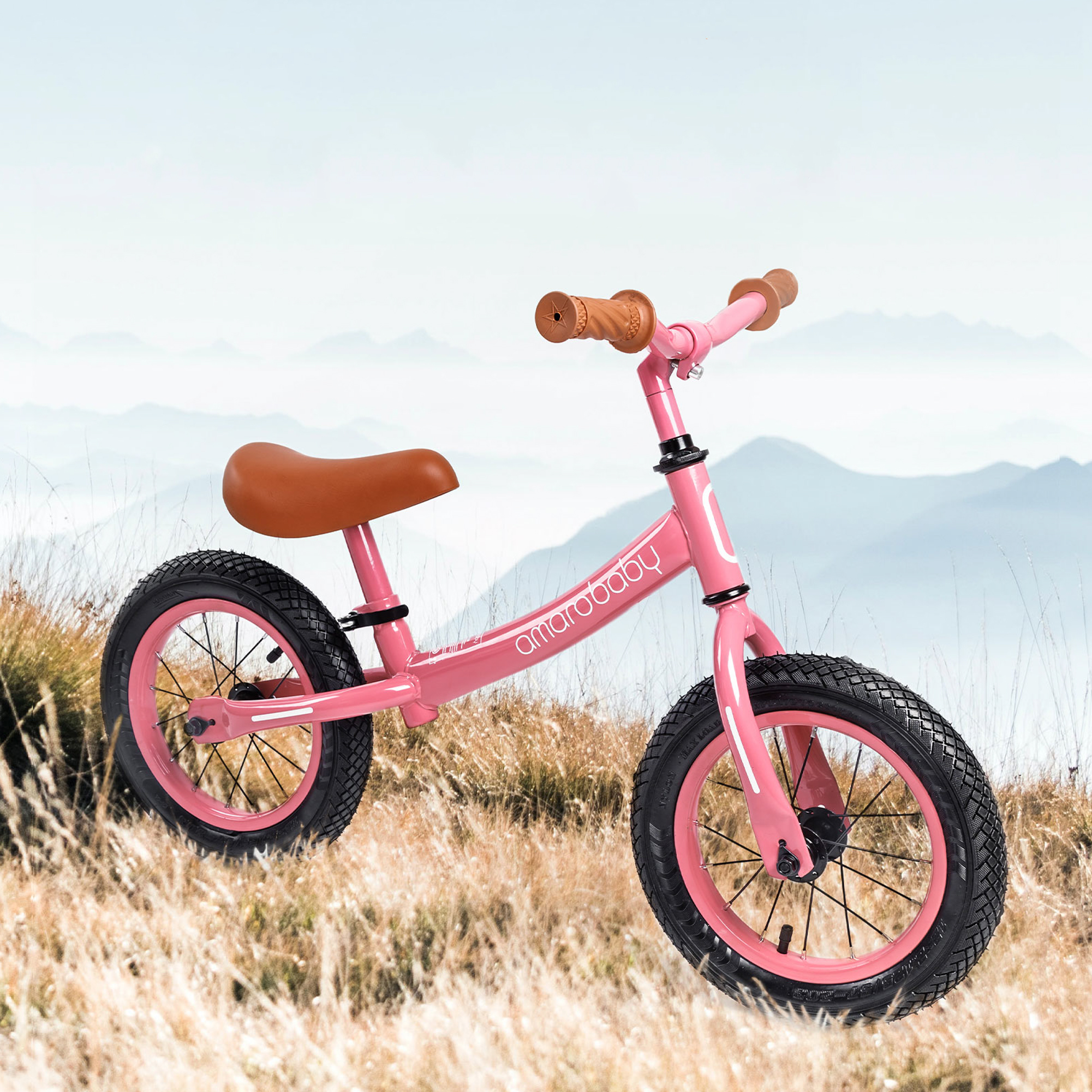 Беговел Amarobaby ROAD RACER розовый (AB22-34RR/06)