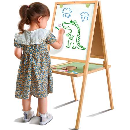 Двухсторонний детский мольберт HAPE для рисования с мелками