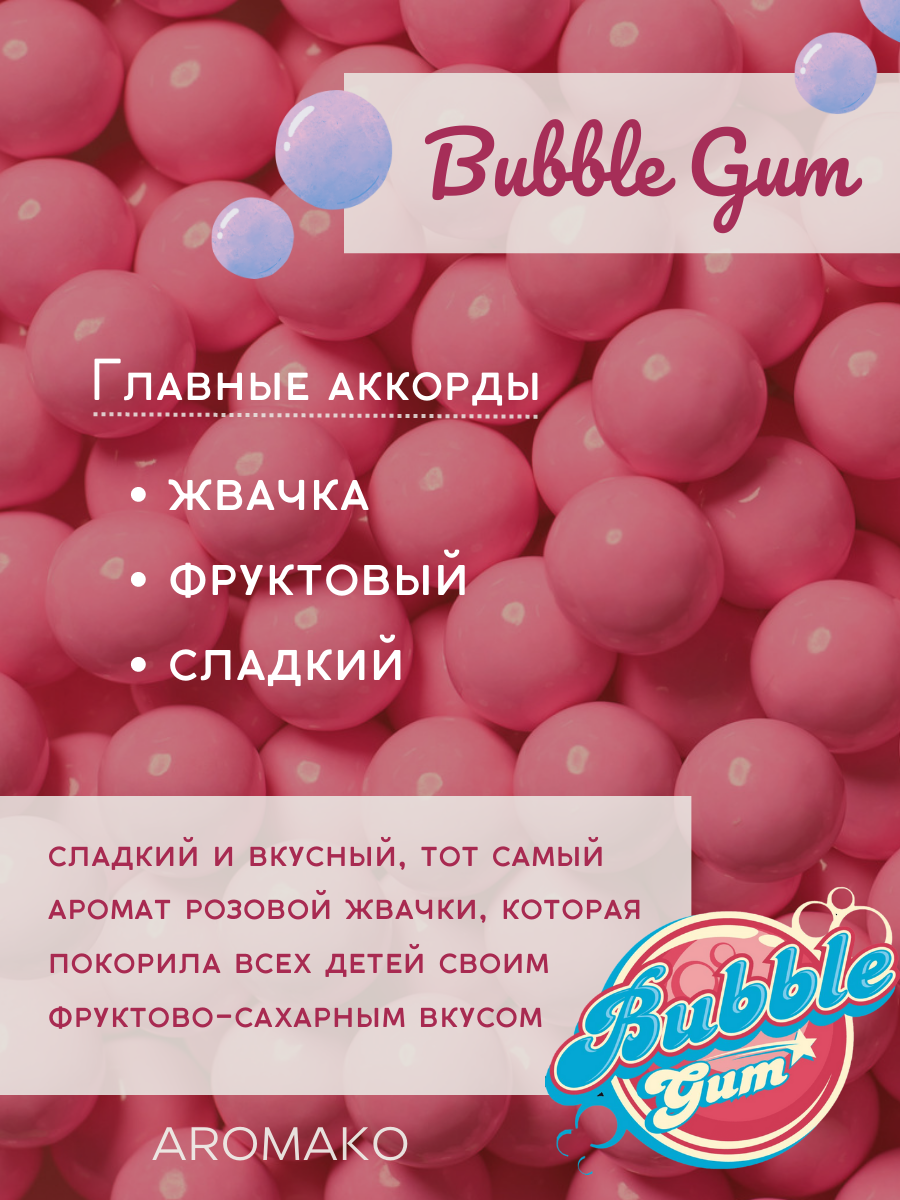 Роллербол масляные духи AromaKo Bubble Gum 5 мл - фото 3