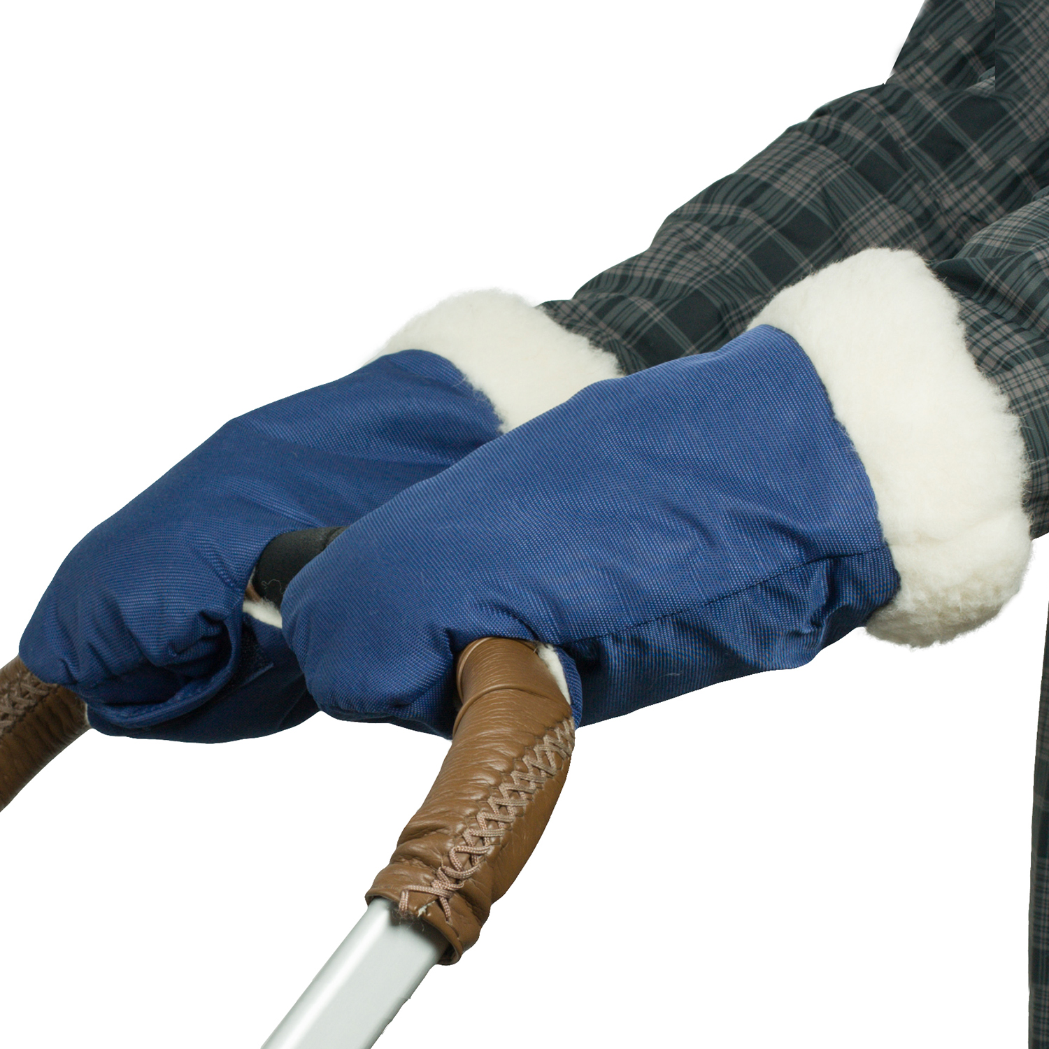 Муфта-рукавички для коляски Чудо-чадо меховая Прайм синяя МРМ03-001 - фото 5